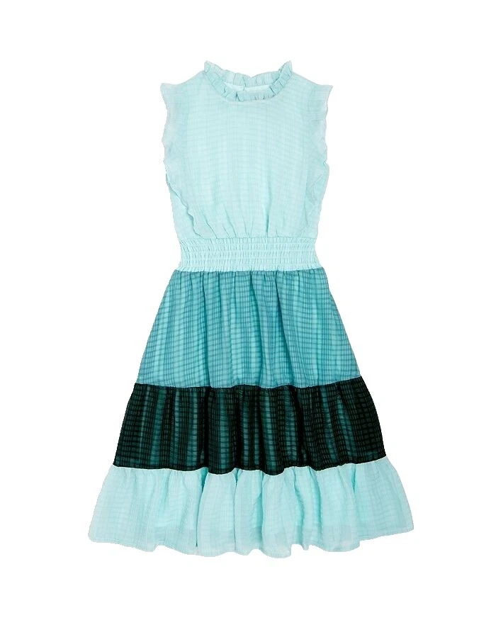 Vestidos de poliéster Aqua Talla L para Niñas