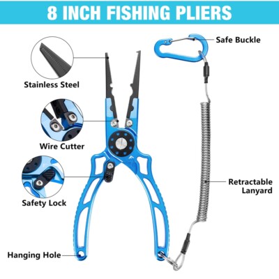 Kit Outil Pêche FLISSA – Décrocheur/cordon En Acier Inox – Eau Salée