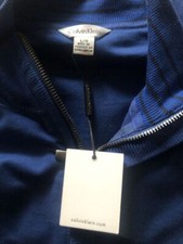 Calvin klein Men's Regular Fit Liquid Touch Full Zip Sweatshirt , Navy/Blue, XL