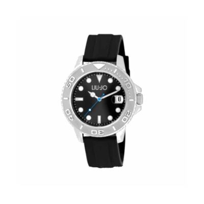LIU JO NIGHT SILVER/SCHWARZ HERREN UHR NUR ZEIT TLJ1878 NEU