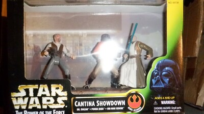 Star Wars Kenner Cantina Showdown Dr Evazan, Honda Baba, Obi Wan Actionfigur