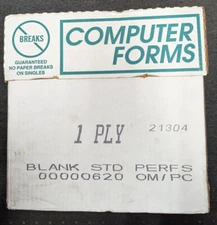 91/2 x 11" CONTINUOUS PRINTER PAPER PERFORATED 1 PLY 2700 SHEETS