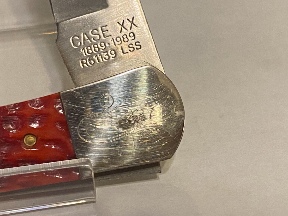 CASE XX 1889-1989 CENTENNIAL MINT SET DARK RED LOCKBACK CASE XX 1889-1989 CENTENNIAL MINT SET DARK RED LOCKBACK