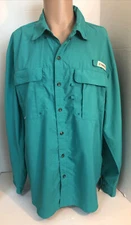 Magellan Angler Fit fishing Men’s Large Long-Sleeve Emerald-Green Shirt