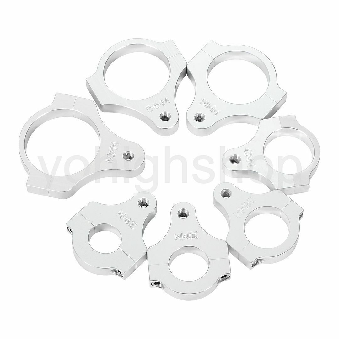 Motorcycle Steering Damper Fork Frame Mounting Clamp Bracket Aluminum Universal - Foto 8