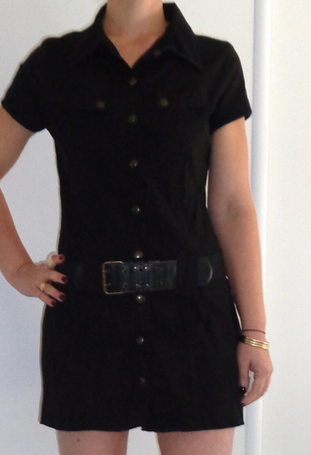 Tunique Robe Noire Jennyfer Avec Ceinture Amovible - Taille M, Neuve Sans étiquettes