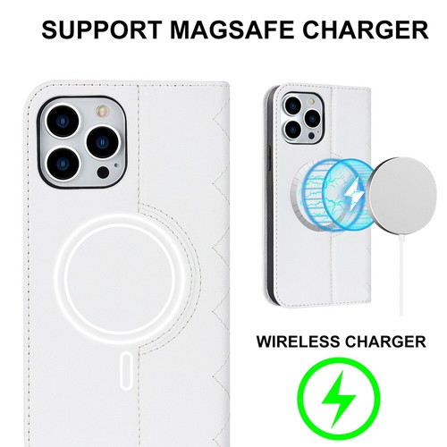 Für iPhone 13 14 15 16Pro Max Hülle Flip Leder Wallet Magnet MagSafe Laden - Bild 93 von 101