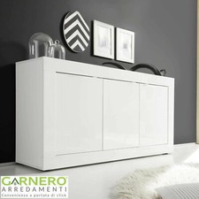 Madia moderna 3 ante bianco credenza elegante mobile salotto soggiorno ETERNITY
