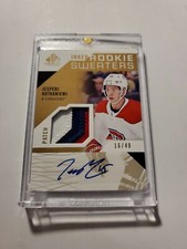 2018-19 SP Game Used Inked Rookie Sweater Patch Jesperi Kotkaniemi # 16/49 Mint