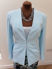 Frank Usher Dusk Baby Blue Jacket Size 12 Wedding Outfit 