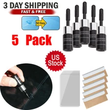 5 Pack Auto Glass Nano Repair Fluid Car Windshield Resin Crack Tool Kit US Ship