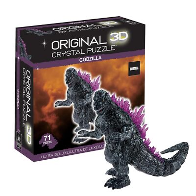 Godzilla 3D Crystal Puzzle Challenging Brain Teaser Ages 12 and Up Display Art