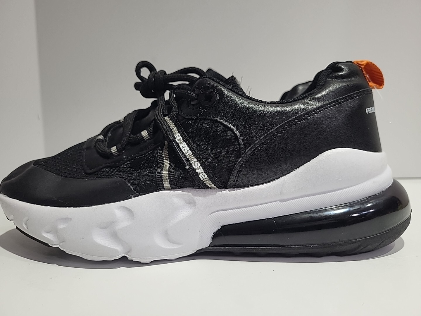 SAOLA French Connection sneaker donna runner stringate nero bianco taglia 6 nuove