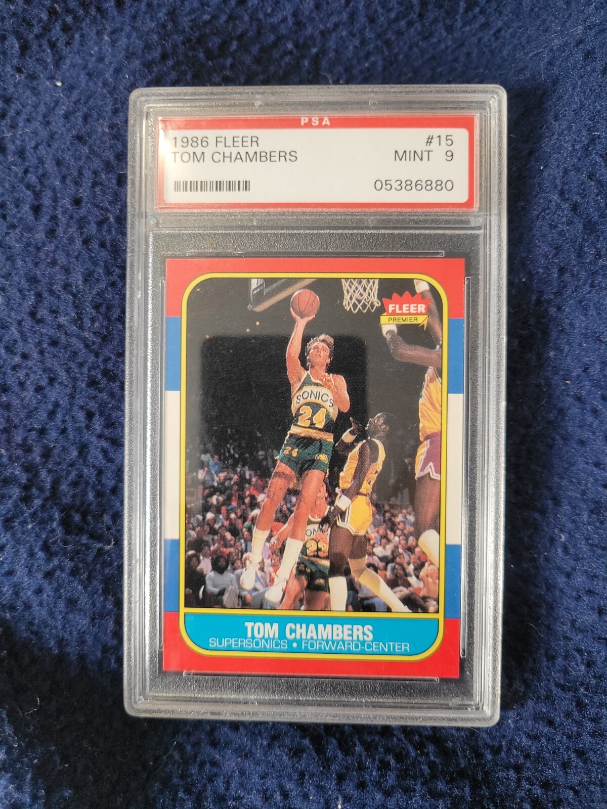 1986 fleer psa 9  tom chambers no 15