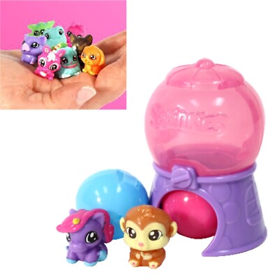 Four 2-Packs ~ Squinkies Squashies Gumball Surprise Green Purple