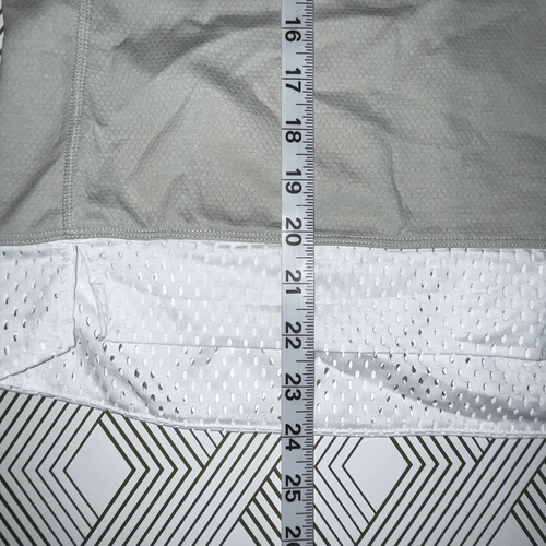 Adidas Top Women's Sz Med Gray White Mesh Long Sleeve Breathable Activewear - Picture 12 of 12