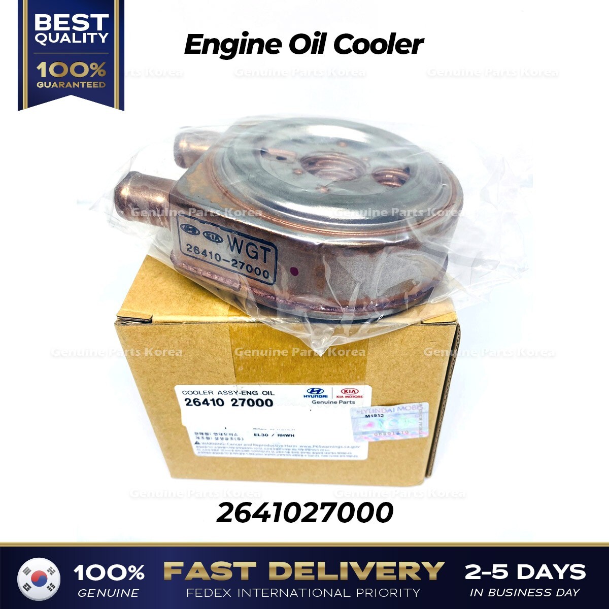 ⭐Genuine⭐ Engine Oil Cooler 2641027000 for Hyundai Tuscon