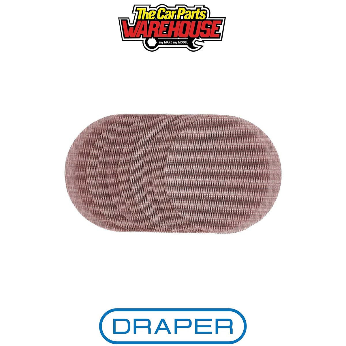 Draper 62988 Expert Quality Mesh Sanding Discs 150mm 240 Grit (Pack of 10)