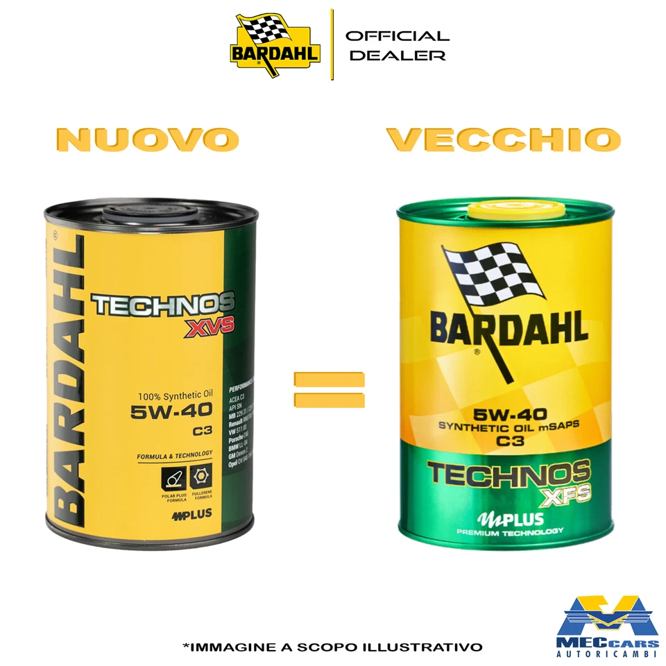 5 LITRI OLIO MOTORE AUTO BARDAHL TECHNOS XVS C3 5W40 SYNTHETIC OIL ACEA C3 - Immagine 3 di 4