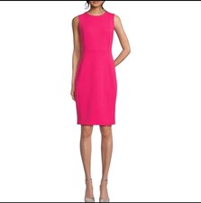 Calvin Klein NWT Sleeveless Scuba Sheath Dress, Pink Women's Size 12
