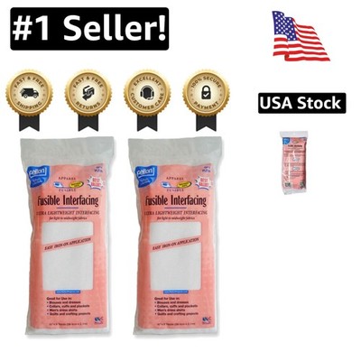 2 Pack of 15'' x 3 Yards White Fusible Interfacing for Versatile Sewing Projects