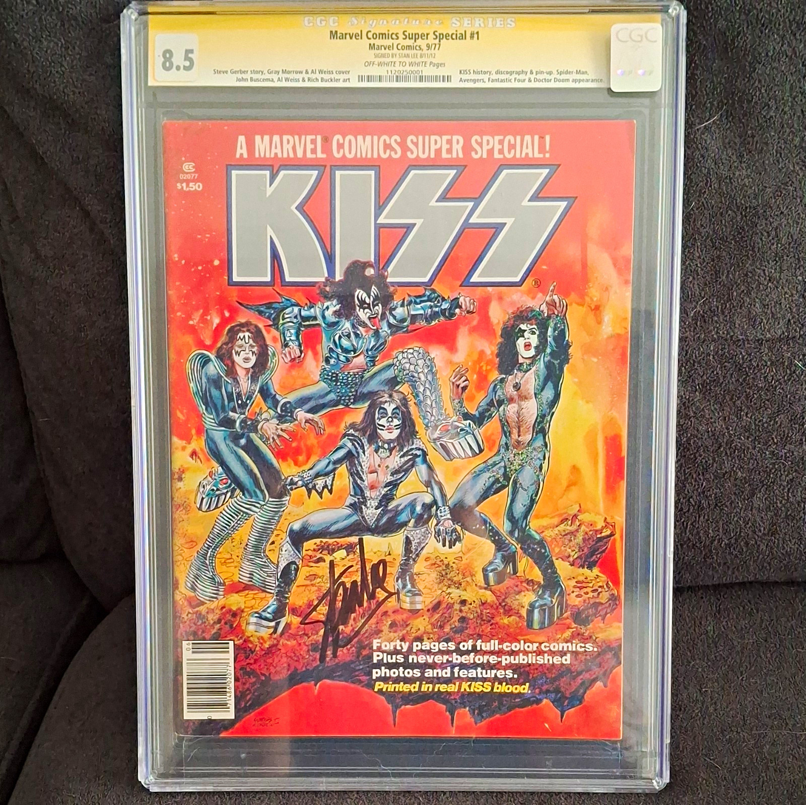 Marvel Comics Super Special #1 KISS (1977) CGC 8.5 Signature Series Stan Lee