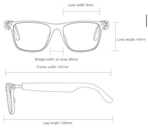 Giinova AI Translation Smart Glasses 140 Languages Color change Lens clear NEW - Picture 10 of 10