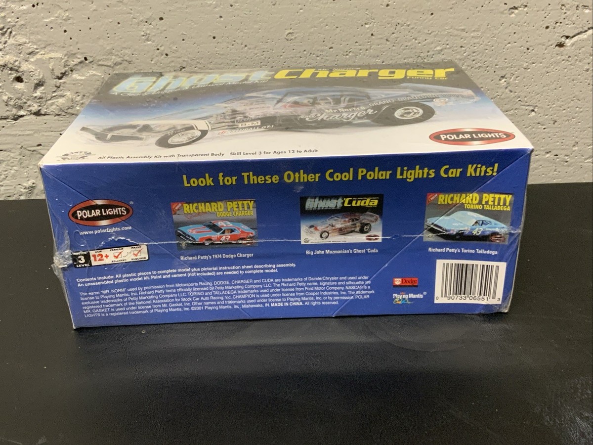 2001 Polar Lights Mr Norm's Ghost Clear 1969 Dodge Super Charger