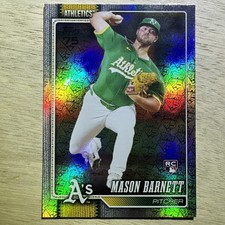2026 Topps Series 1 Mason Barnett 39/75 RC SP #273 75 Years of Topps Athletics