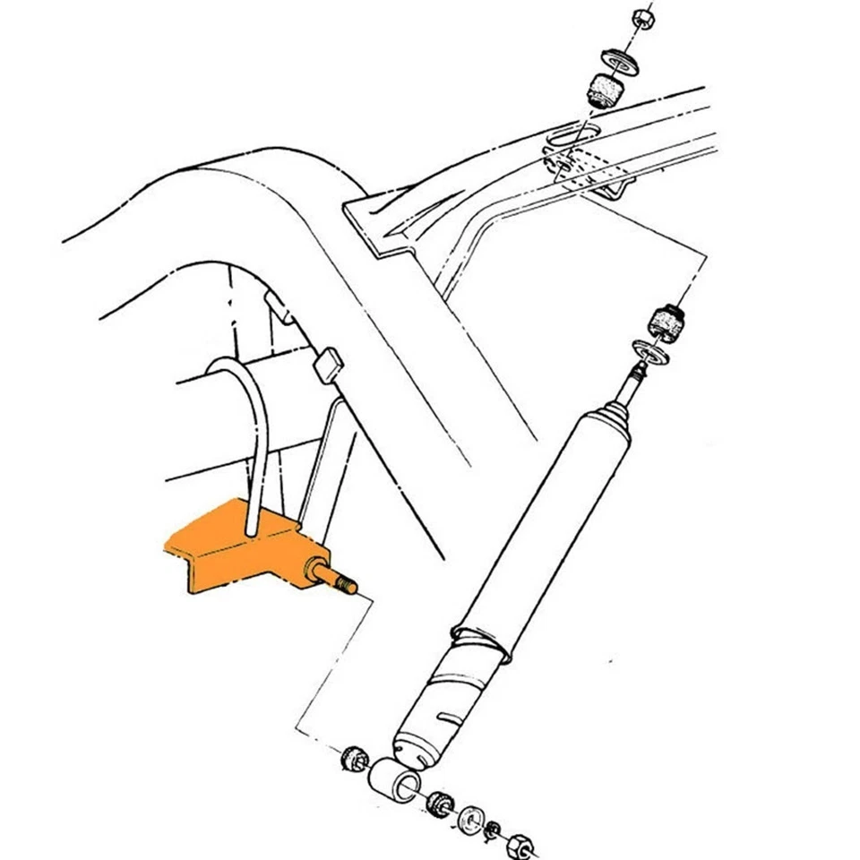 Placa de montaje Corvette C1 1960-1962 amortiguador trasero y resorte inferior derecho 3775449 Foto 2 de 2