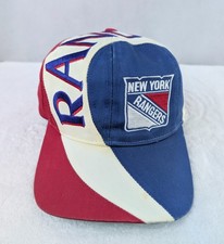 Vintage New York Rangers 90's Swirl Spellout Snapback Hat NHL Twins Enterprise