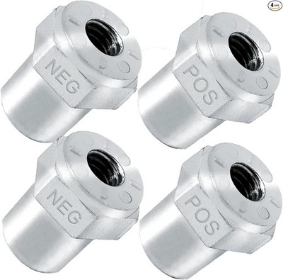Battery Post Adapter: 4Pcs Side Post to Top Post Adapter with 3/8 Color: 4 pcs