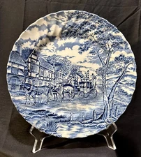 Myott Royal Mail Blue Dinner Plate Vintage 1982 Genuine Made In England