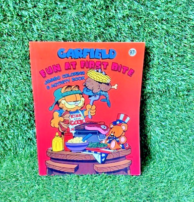 NEW VINTAGE 2002 GARFIELD JUMBO COLORING & ACTIVITY BOOK  FUN AT FIRST BITE