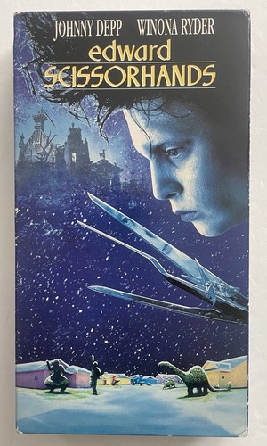 Edward Scissorhands (VHS, 1991) Tim Burton Johnny Depp Winona Ryder NEAR MINT