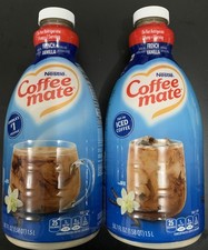 2 Bottles Nestle Coffee Mate Creamer French Vanilla Liquid Pump 50.7oz