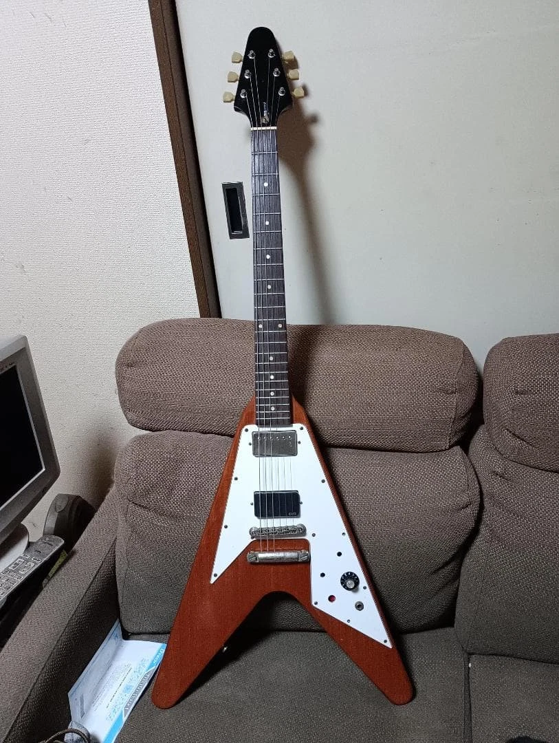 Electric Guitar Epiphone Flying V FV-70 2000 Natural Mahogany Made