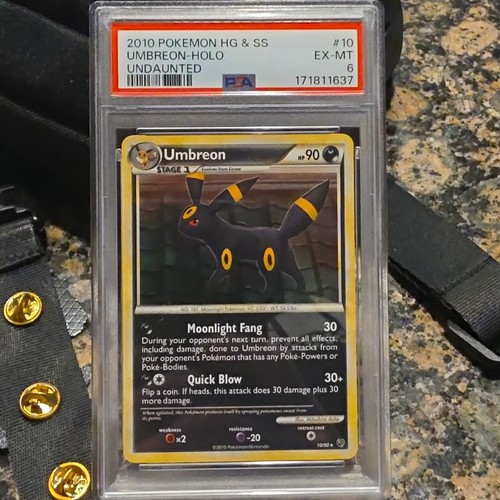 PSA 6 2010 Pokemon HGSS Undaunted Umbreon Holo Rare 10/90 17 CERT! POP163