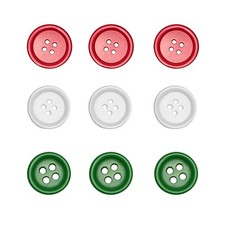 100 PCS Resin Button Solid Color 4 Holes Craft Clothing Christmas 25mm 1 Inch