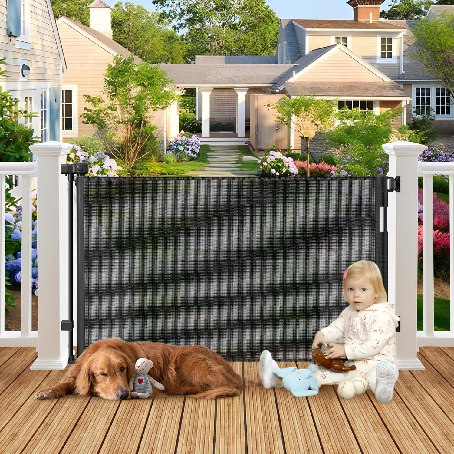 Weatherproof Outdoor Retractable Gate Dogs W/ No Rust Stainless Steel Screws &