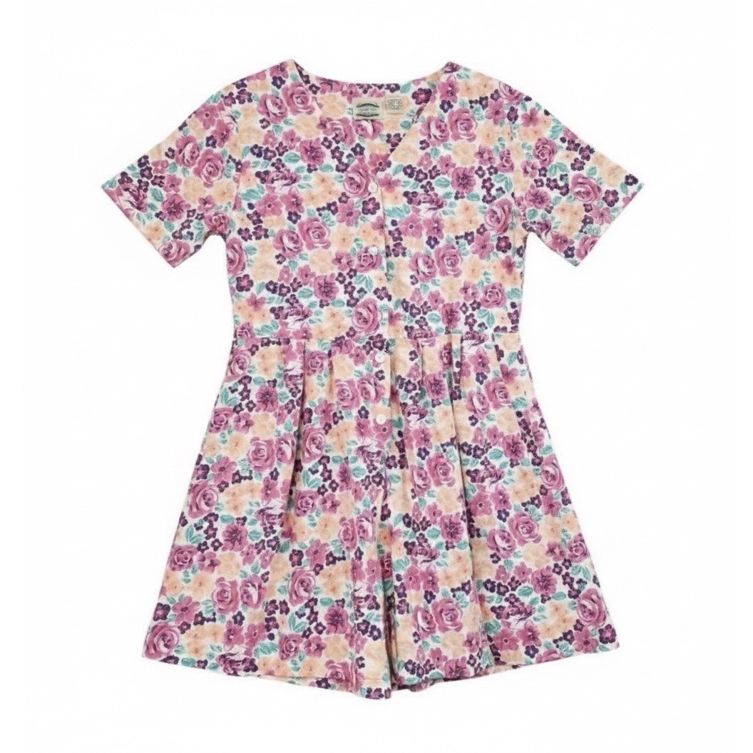 SEPARATE ISSUE Floral Print Button Front Romper J… - image 1