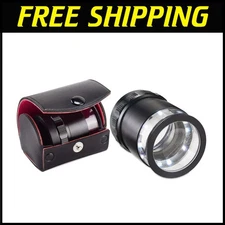 10X Loupe Magnifier with 8 LED Lights - Adjustable Focus & Reticle Scale Incl...
