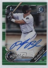 2019 Bowman Draft Chrome Pick Green Refractor 64/99 Peyton Burdick Auto 13c1