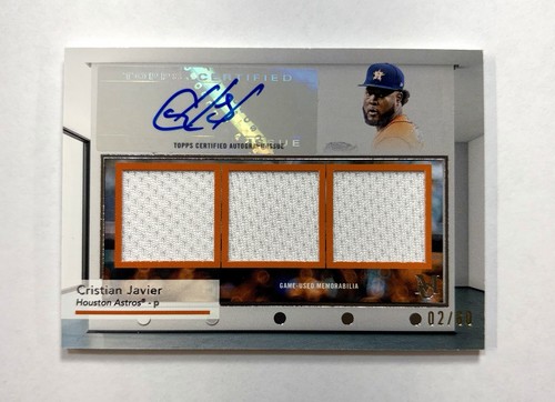 2024 Topps Museum Collection Cristian Javier SWTRA-CJ Game Used Patches Auto /60