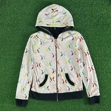 Vintage Y2K Hurley Surf Reversible AOP Multicolor Full Zip Hoodie Size S Grail