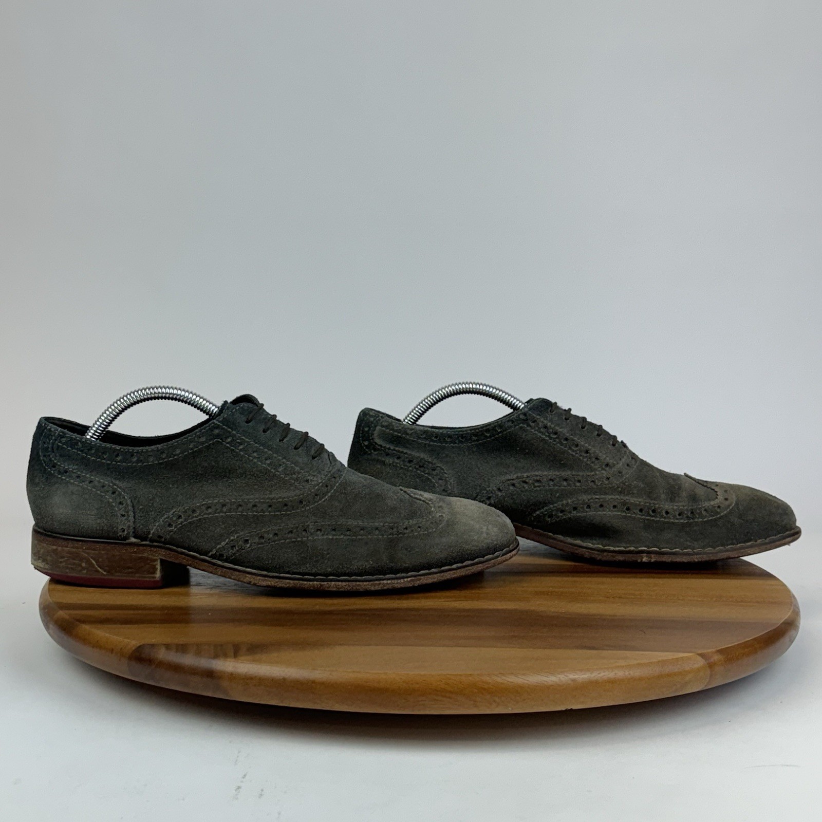 SAOLA Scarpe eleganti Oxford uomo Cole Haan Air Colton grigio invecchiato scamosciato taglia 8 5 M