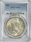 Peace Silver Dollar 1922 PCGS MS 64 Uncirculated $1 Coin
