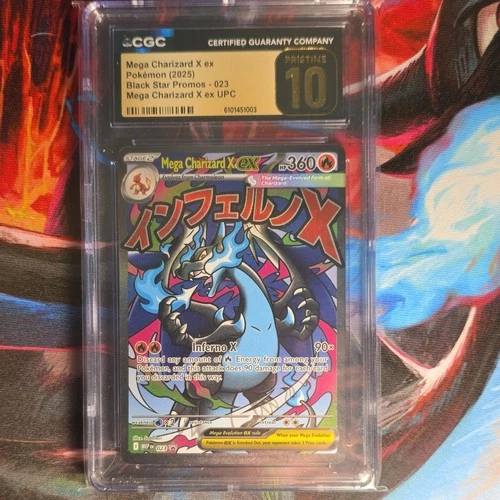 Pokémon Mega Charizard X ex Me: Mega Evolution Promo Holo 023 CGC 10 PRISTINE