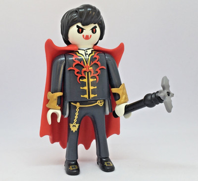 Playmobil Vampire Dracula w/ bat scepter & red layer - C31