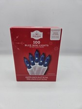 Holiday Time 100 Blue Mini Lights White Wire Christmas Home Decor